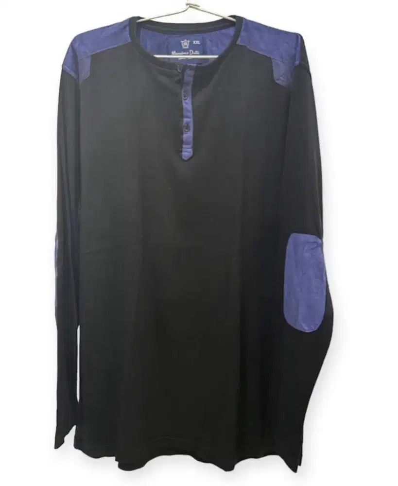 baju lengan panjang long sleeve biru tua xxl massimo dutti