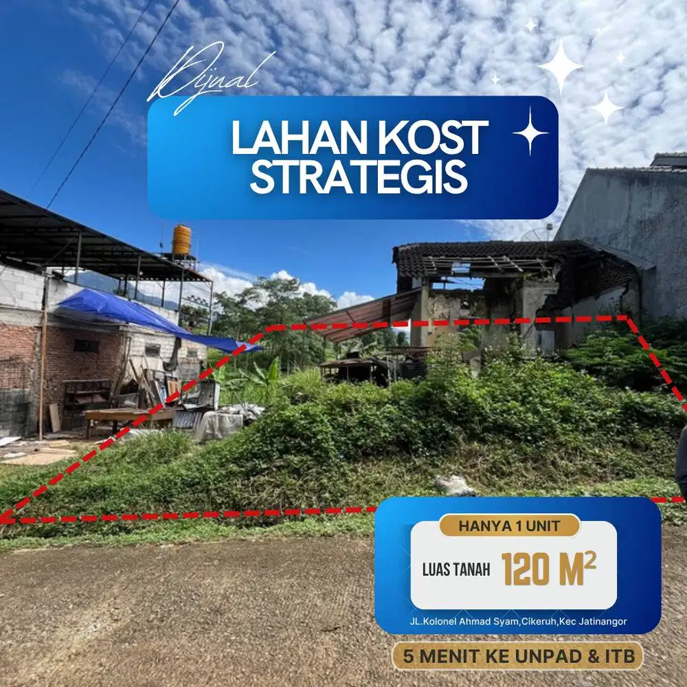 Tanah Kost 120 m² 400Juta SHM Dekat UNPAD Jatinangor