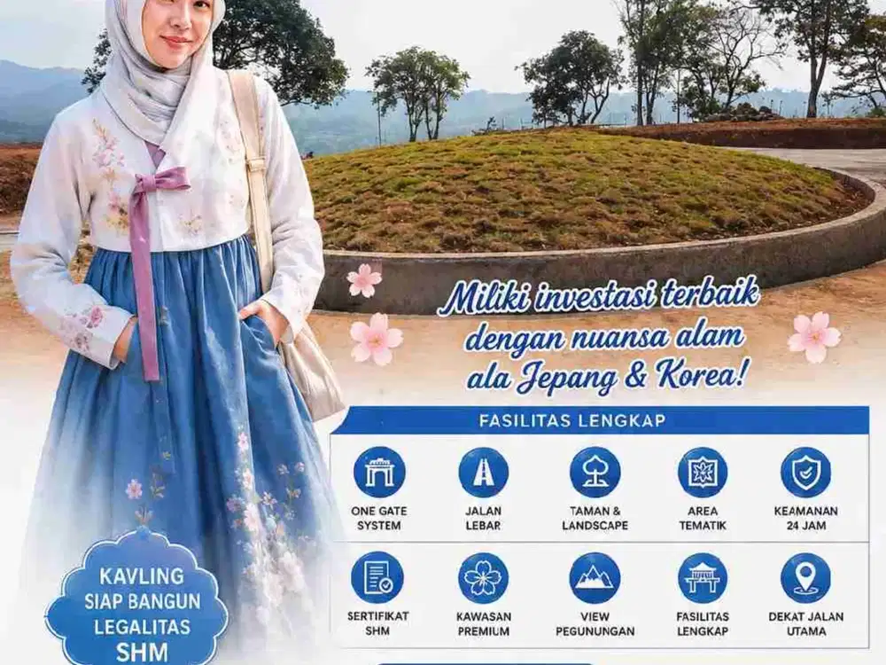 Di Jual Tanah Kavling Murah SHM bernuansa Jepang dan Korea dekat Metland Cibubur