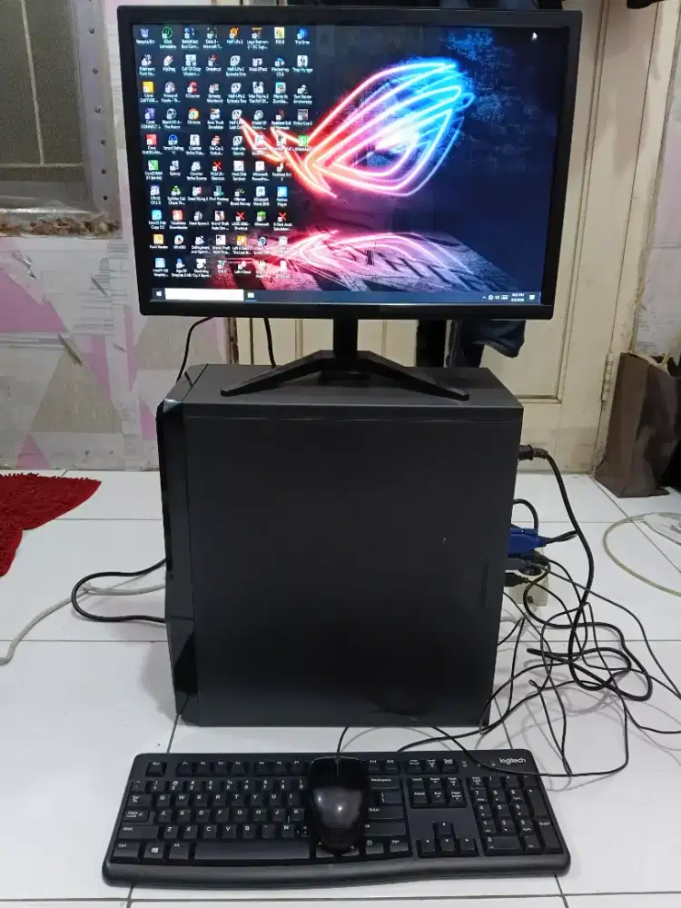 PC GAMING FULSET + LCD + RAM 8 GB + VGA 1 GB + HD 500 GB + GAMES APP