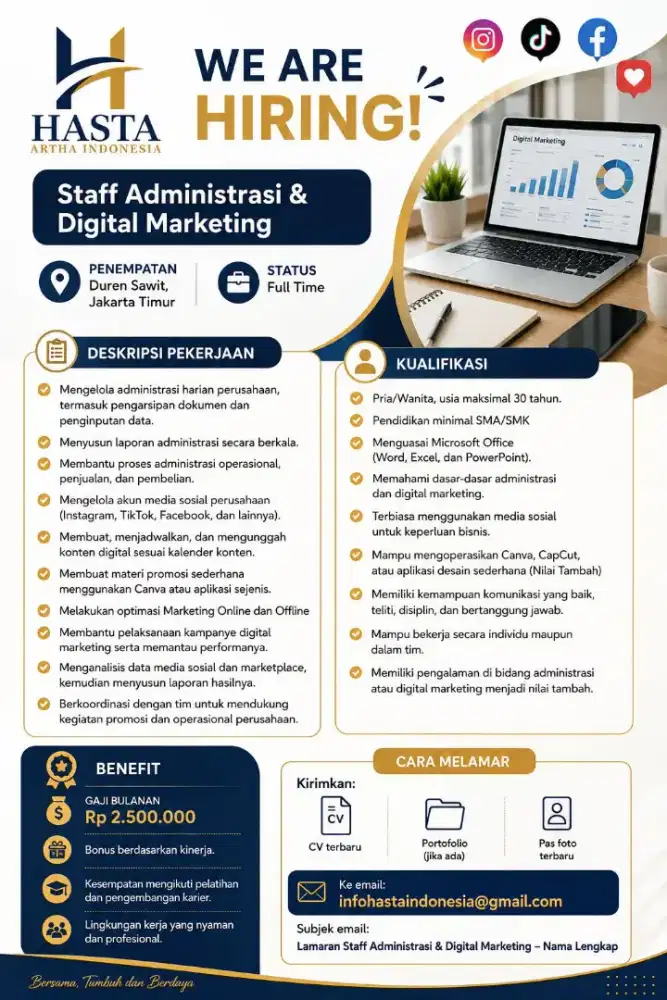 Staff Administrasi & Digital Marketing