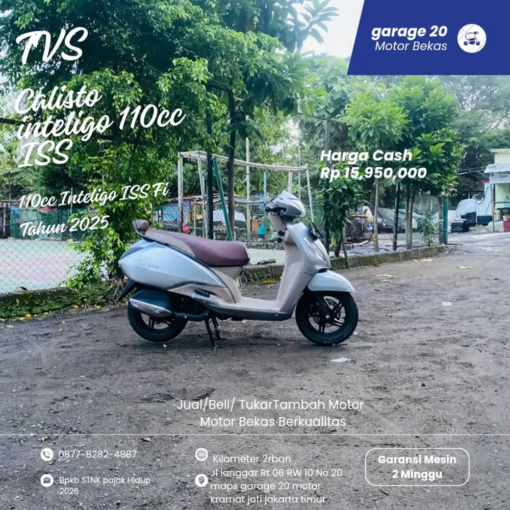 TVS Callisto 110cc inteligo led fi Tahun 2025