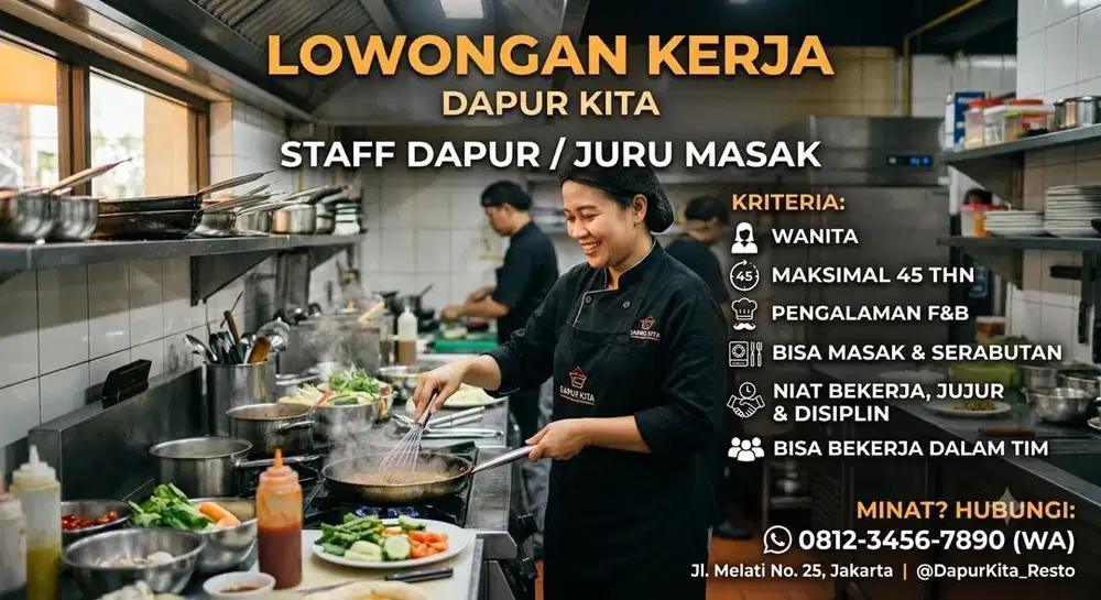 LOWONGAN MASAK & SRABUTAN