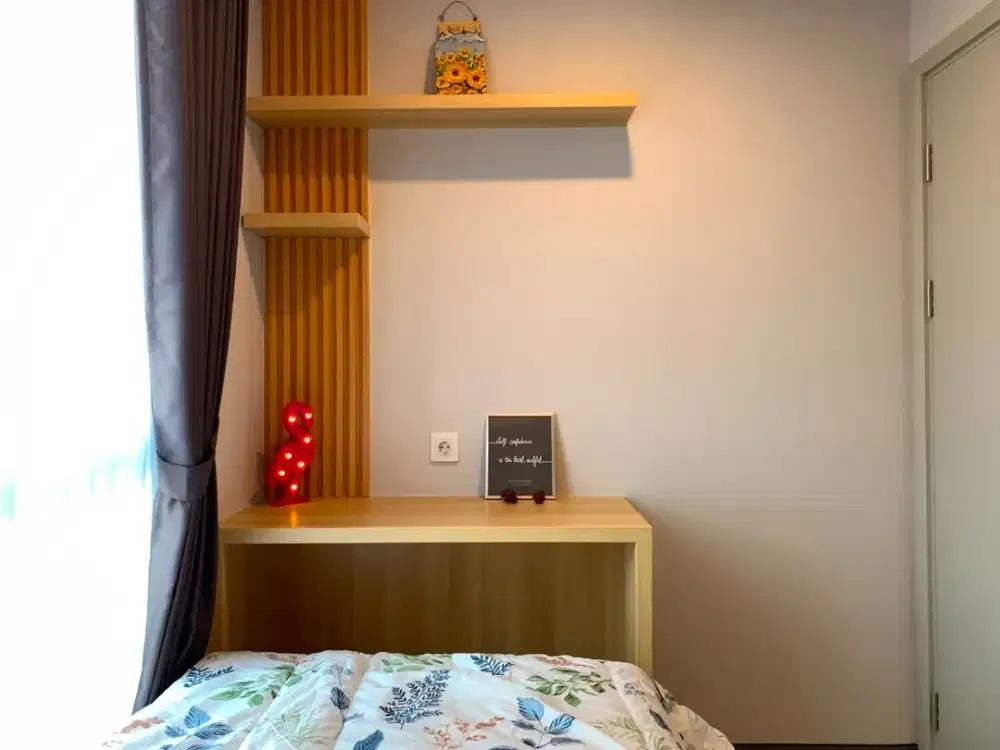 Apartemen Bella Baru Sekali Tipe 2BR Furnished Lengkap Mewah Terhubung Dengan Mall dan Lantai Rendah
