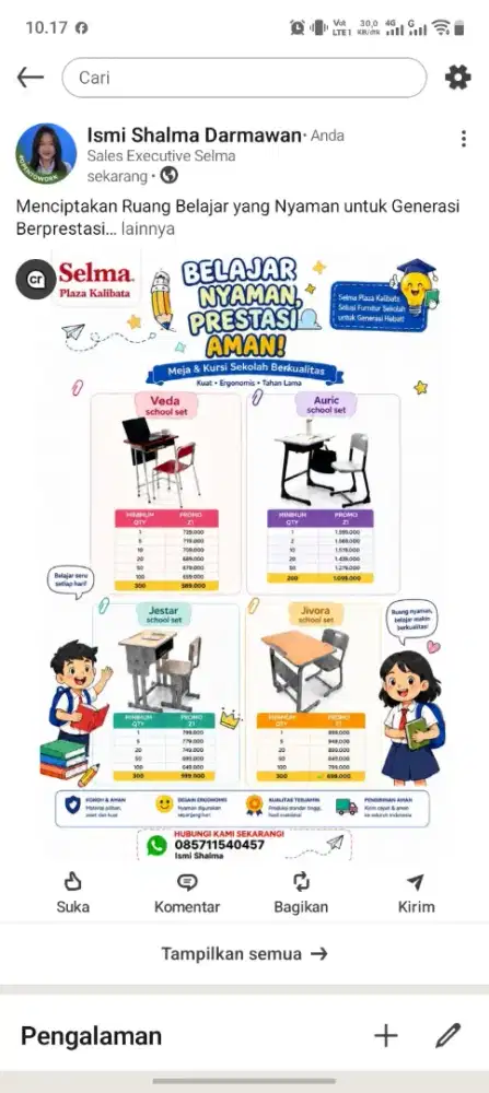 CEPAT HABIS! PROMO BESAR SATU SET MEJA BELAJAR