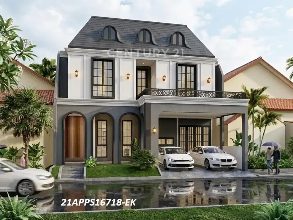 Dijual Rumah Brand New Senayan Bintaro Jaya Sektor 9 Ada kolam renang, taman, kusen pintu kayu jati