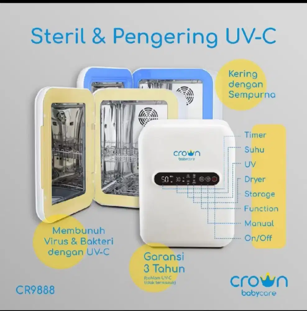 DIJUAL BABY  STERILIZER CROWN CR-988