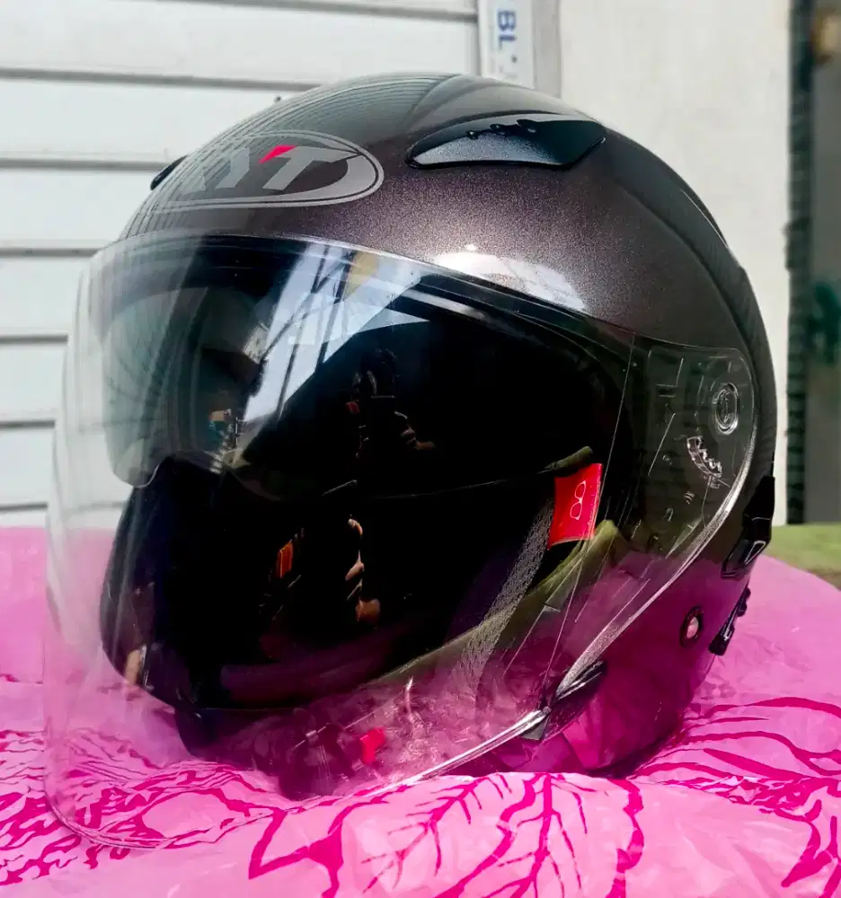 Helm KYT Galaxi flat R gun metal glossy {XL}