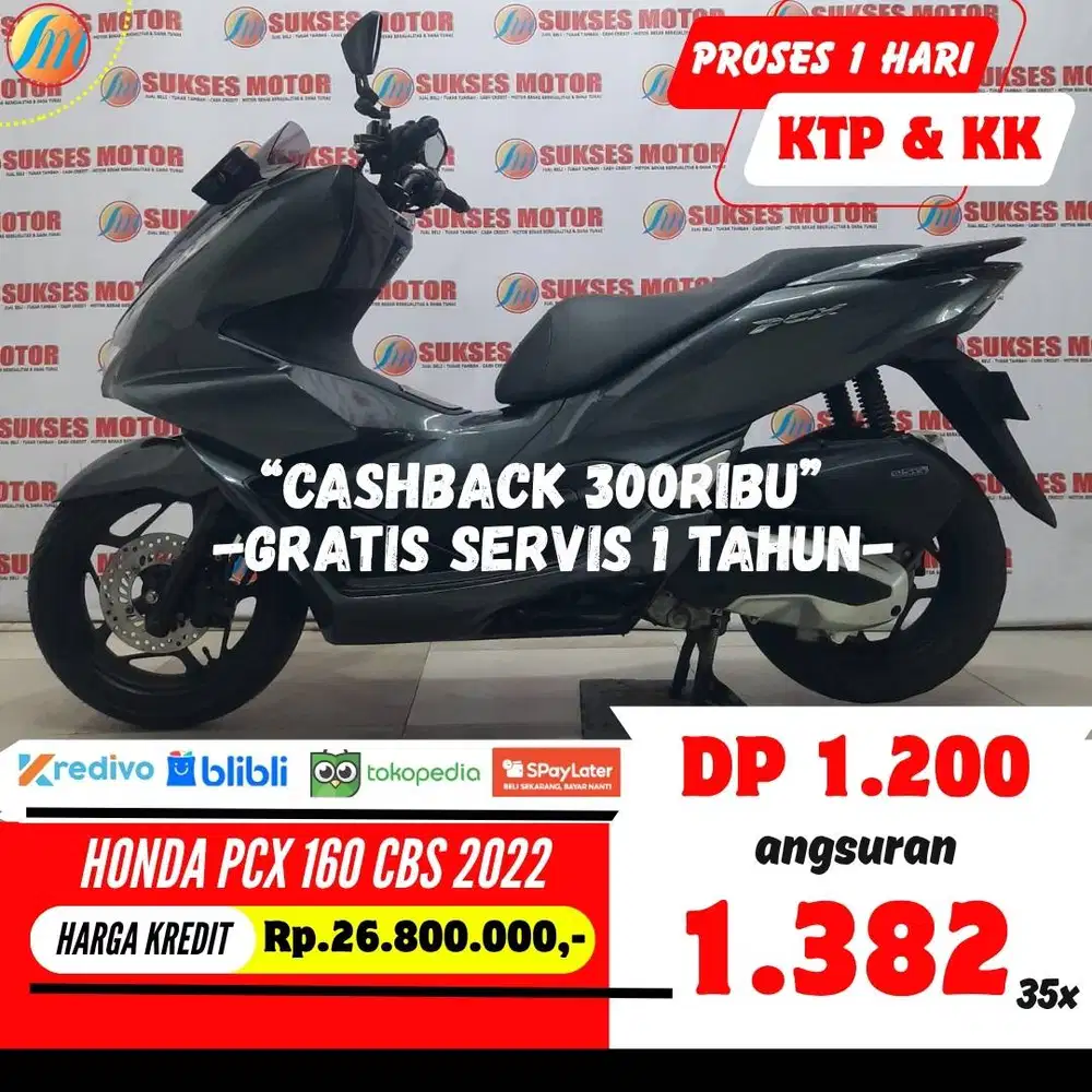 DP 1,2JUTA KREDIT HONDA PCX 160 CBS 2022 ANGSURAN RINGAN BERGARANSI