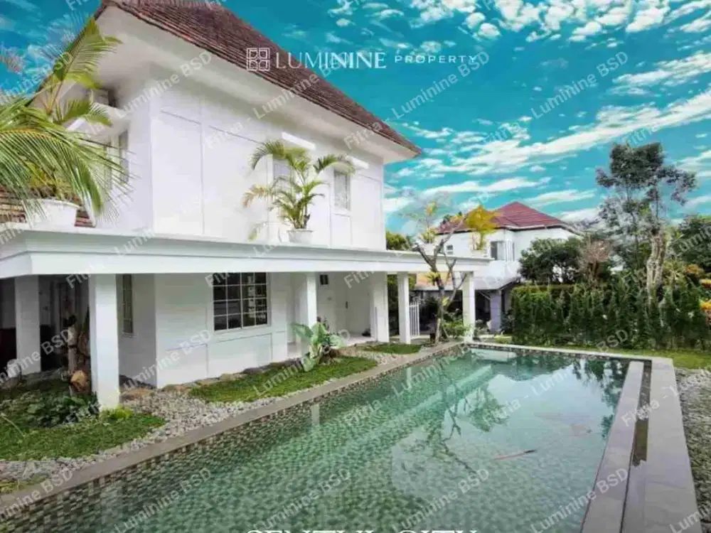 DIJUAL RUMAH CANTIK RASA VILLA POSISI HOOK DI SENTUL CITY, BOGOR (MP)