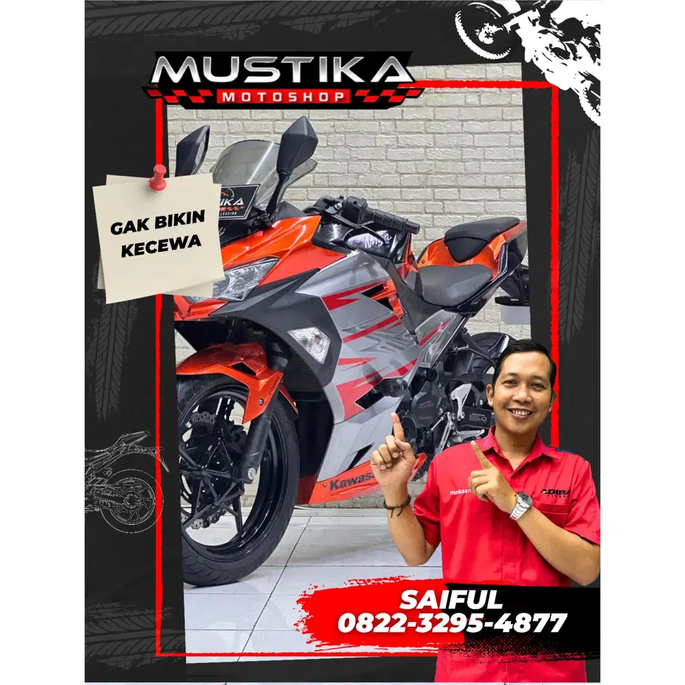 Perfect Condition!!Kawasaki Ninja 250 ABS MDP 2018 Plat Jatim-Mustika