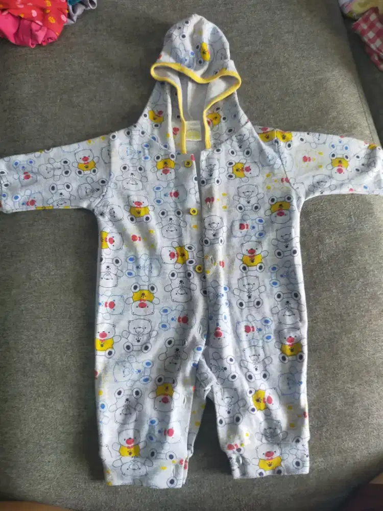 Jumpsuit bear kupluk bayi