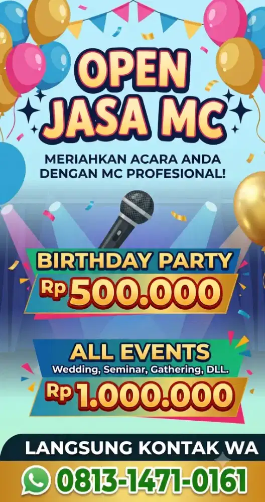 MC birthday party anak/sweet seventeen MC jakarta birthday party