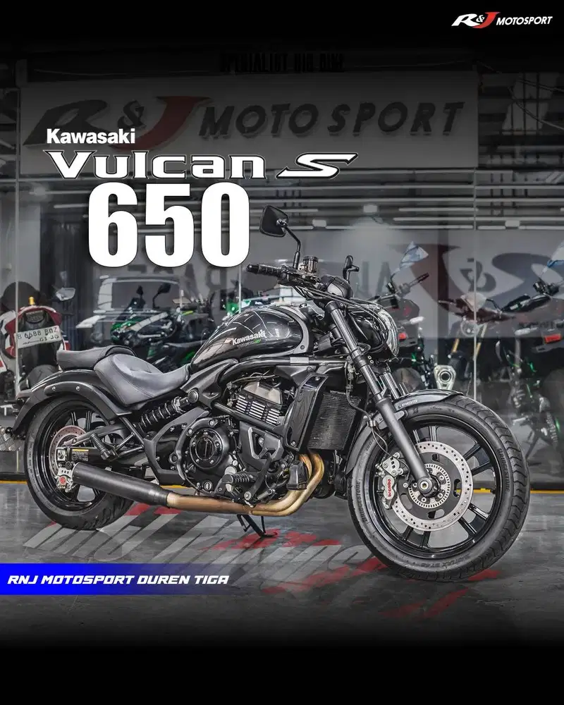 Kawasaki Vulcan S 650cc Km 8.000an warna hitam