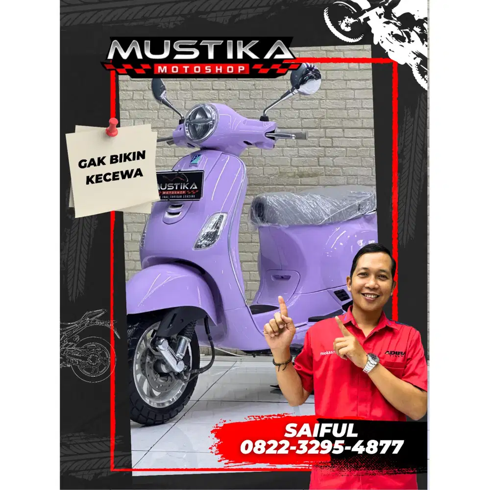 Odo 3rb Istimewa!!Vespa New LX 150cc 2026 Plat L Warna Terbaru-Mustika