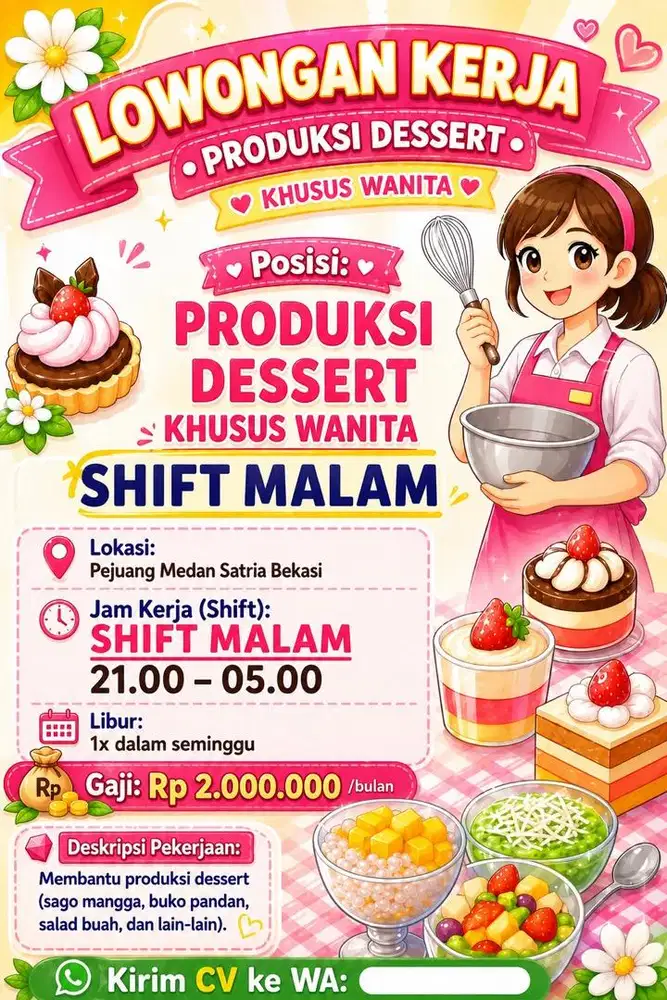 Lowongan kerja produksi khusus perempuan