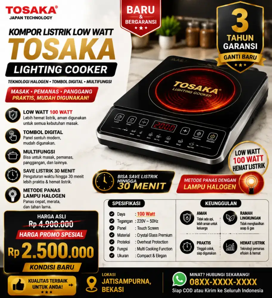 Promo jual kompor lighting cooker merk tosaka