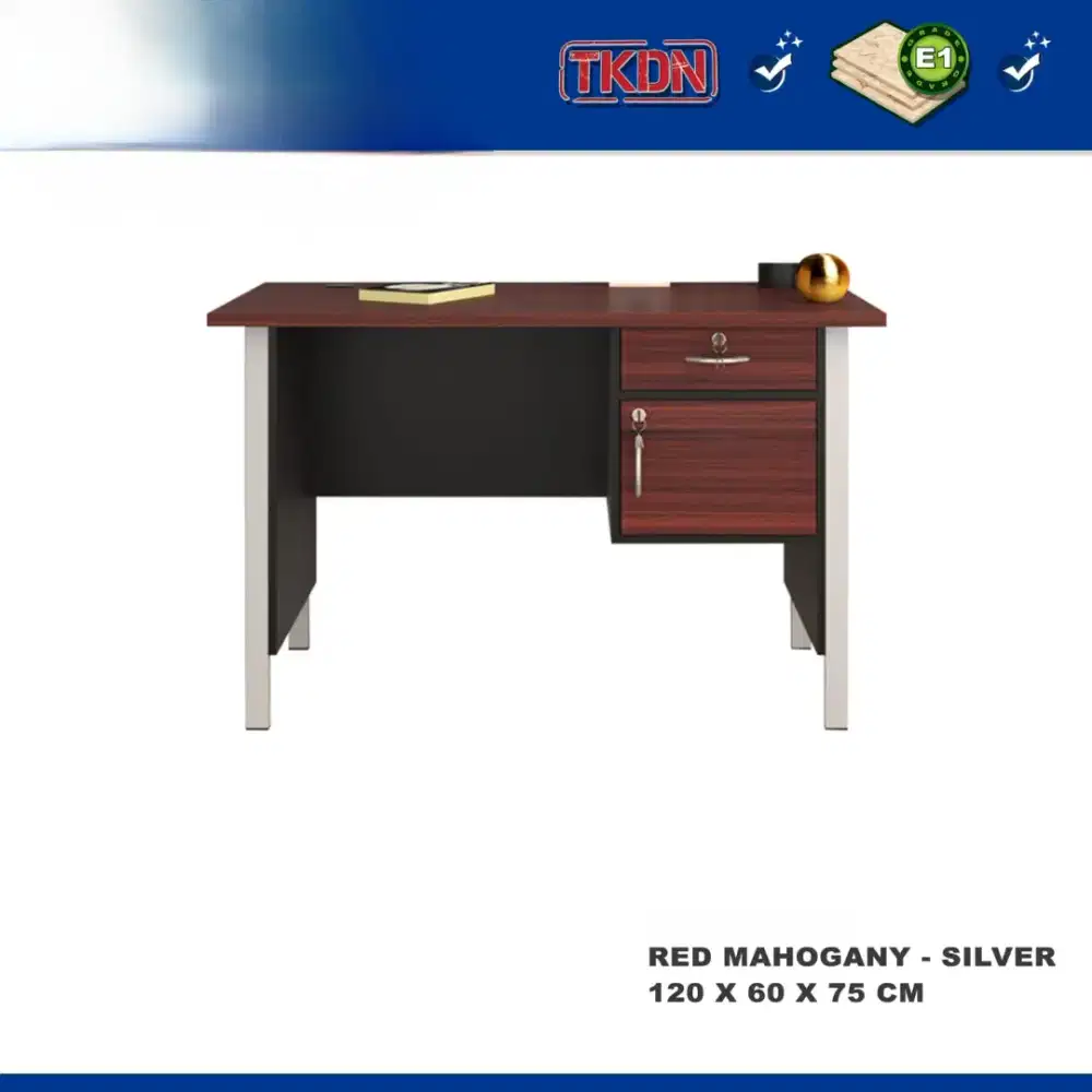 Meja Kantor Meja Tulis serbaguna modern kaki besi premium