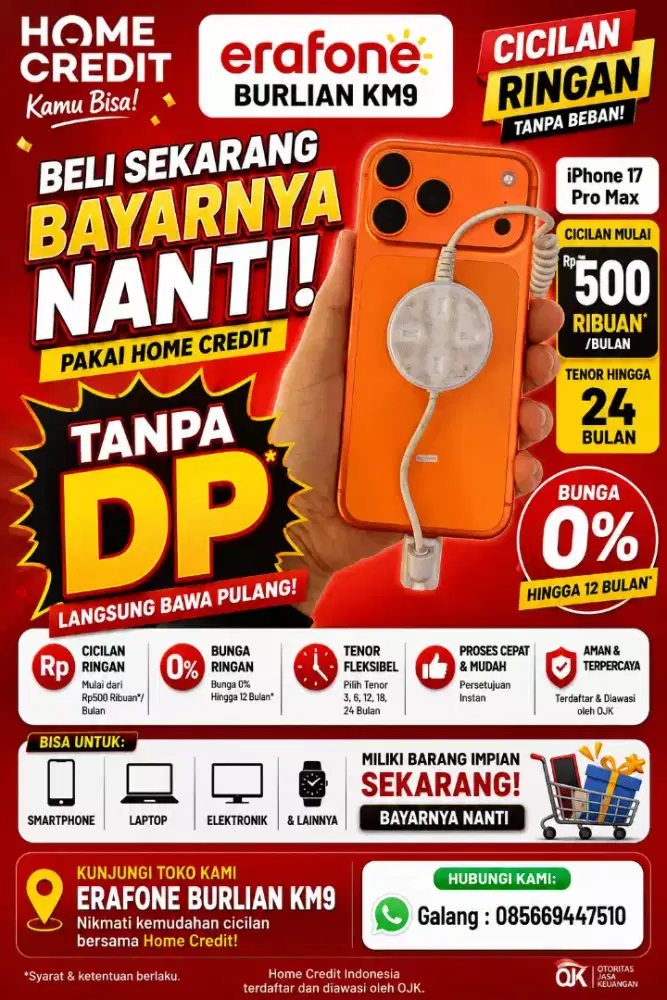 CICILAN IPHONE TANPA DP BUNGA 0%