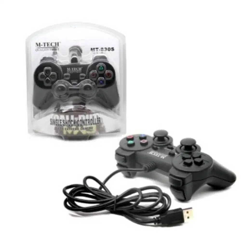 GAMEPAD SINGLE MTECH HITAM MT-830S - JOYSTICK M-Tech PC LAPTOP