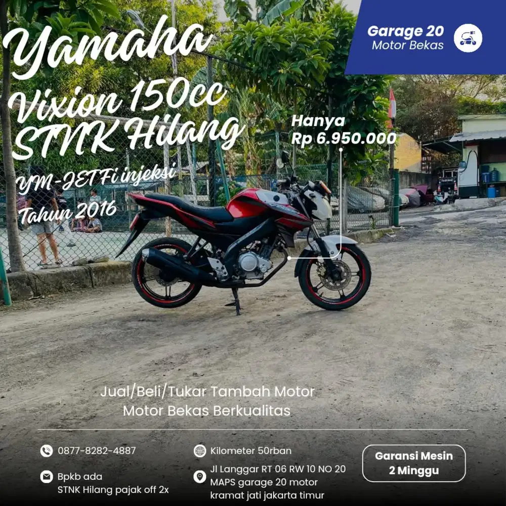 Yamaha Vixion Advance 150cc STNK Hilang ymjet_Fi Tahun 2016