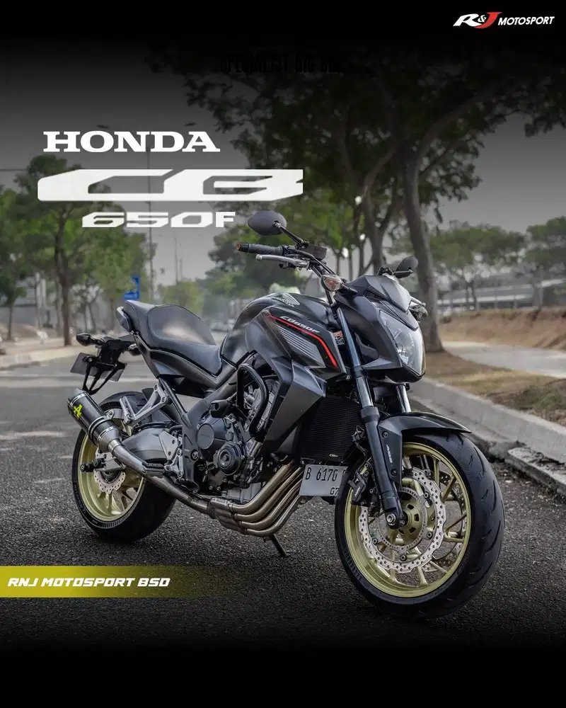 Honda Cb650F Nik 2015 Warna Hitam Knalpot Arrow