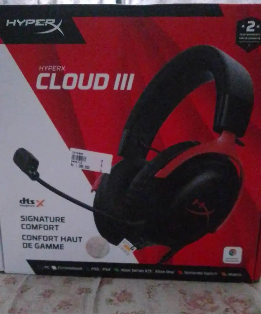 Headset gaming Hyperx cloud 3 - Baru - Segel harga Nego
