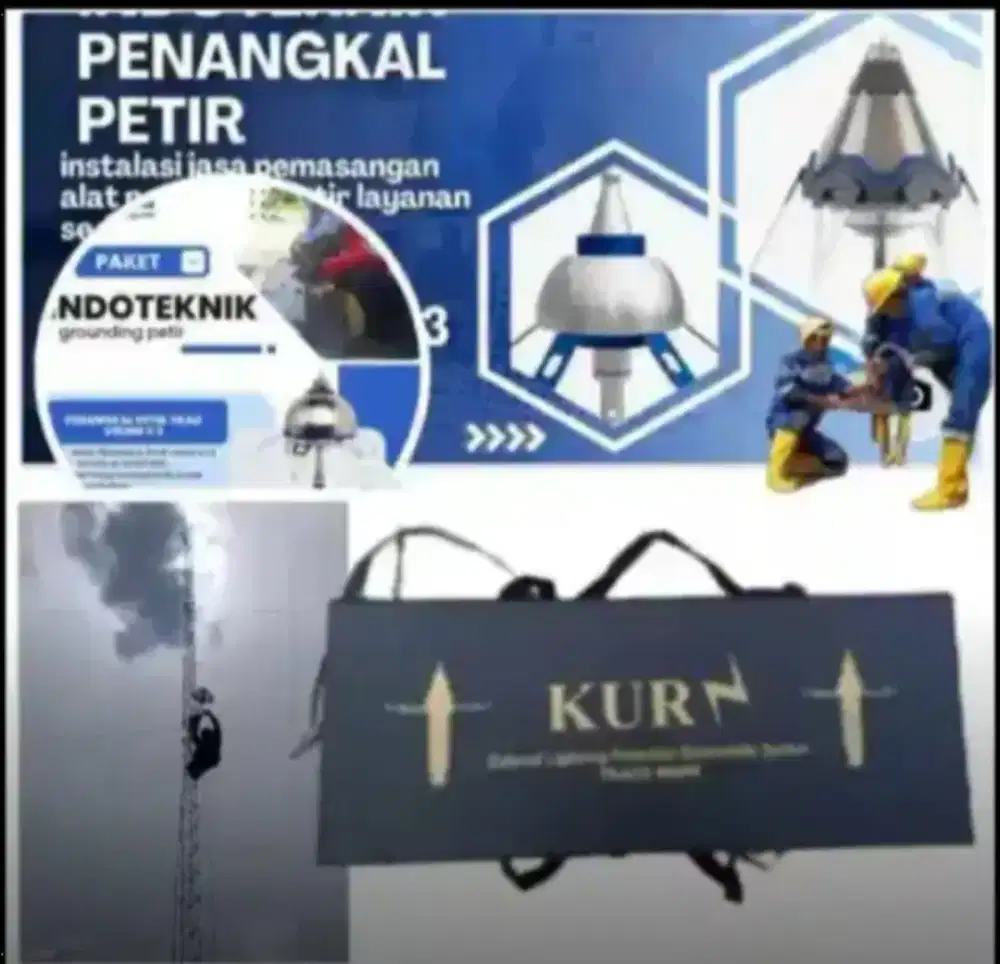 Ahli jasa pasang penangkal petir dan grounding mesin