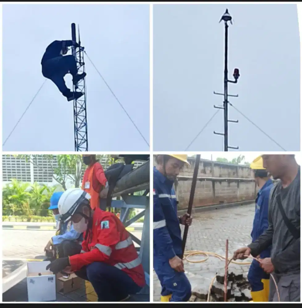 Teknisi ahli jasa pasang penangkal petir dan grounding mesin