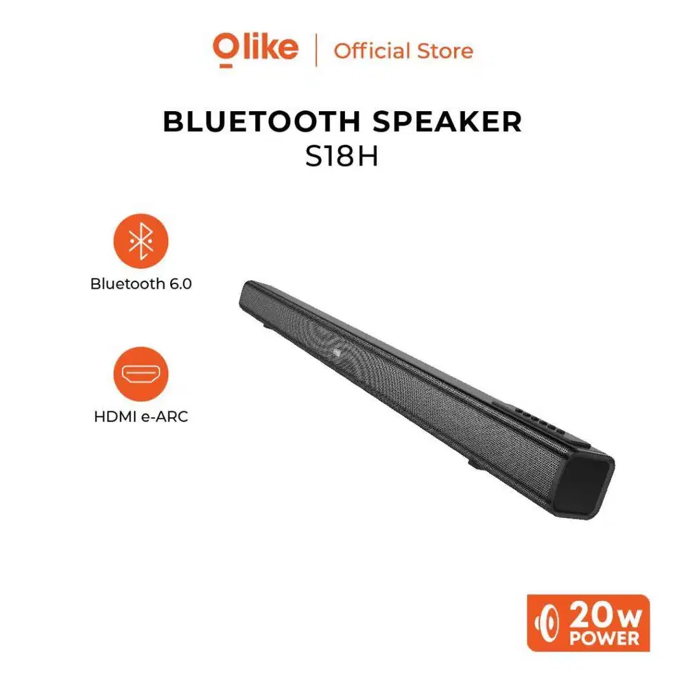 Olike 20W Speaker Soundbar S18H Full Bass Connectivity HDMI e-ARC AUS