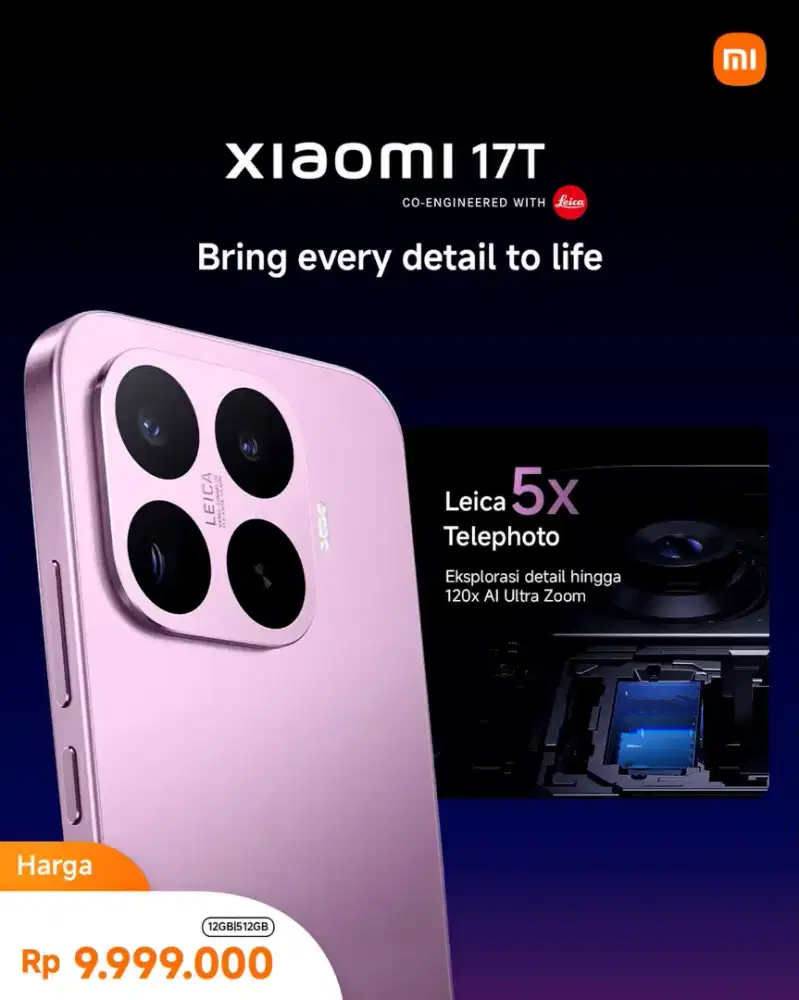 Xiaomi 17T -Cicilan tanpa DP promo Cicilan 0 %