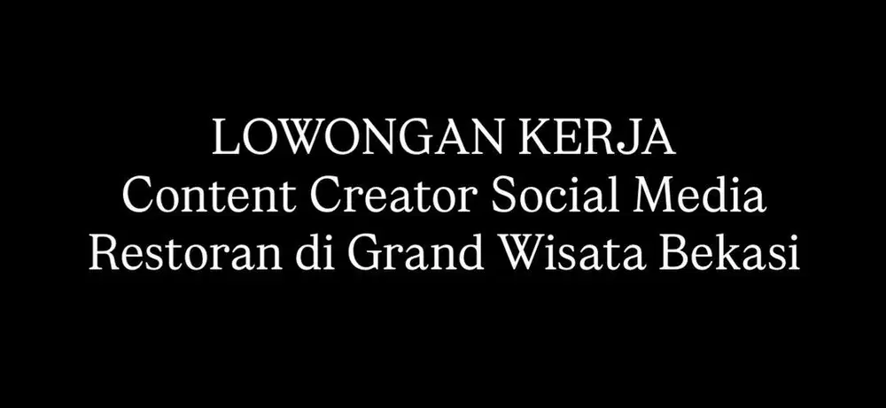 Konten Kreator Sosial Media (Part Time)