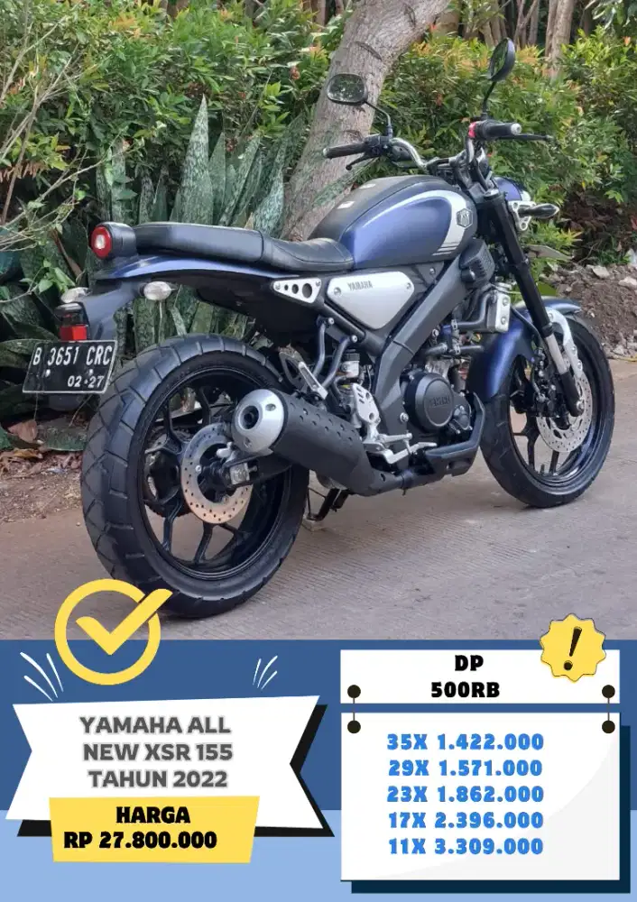 YAMAHA ALL NEW XSR 155 TAHUN 2022 DP 500RB!