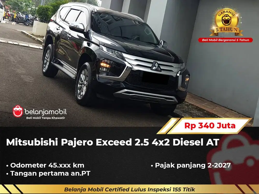 [ GARANSI 5TH ] Mitsubishi Pajero Exceed 2.5 4x2 Diesel AT 2022/2023
