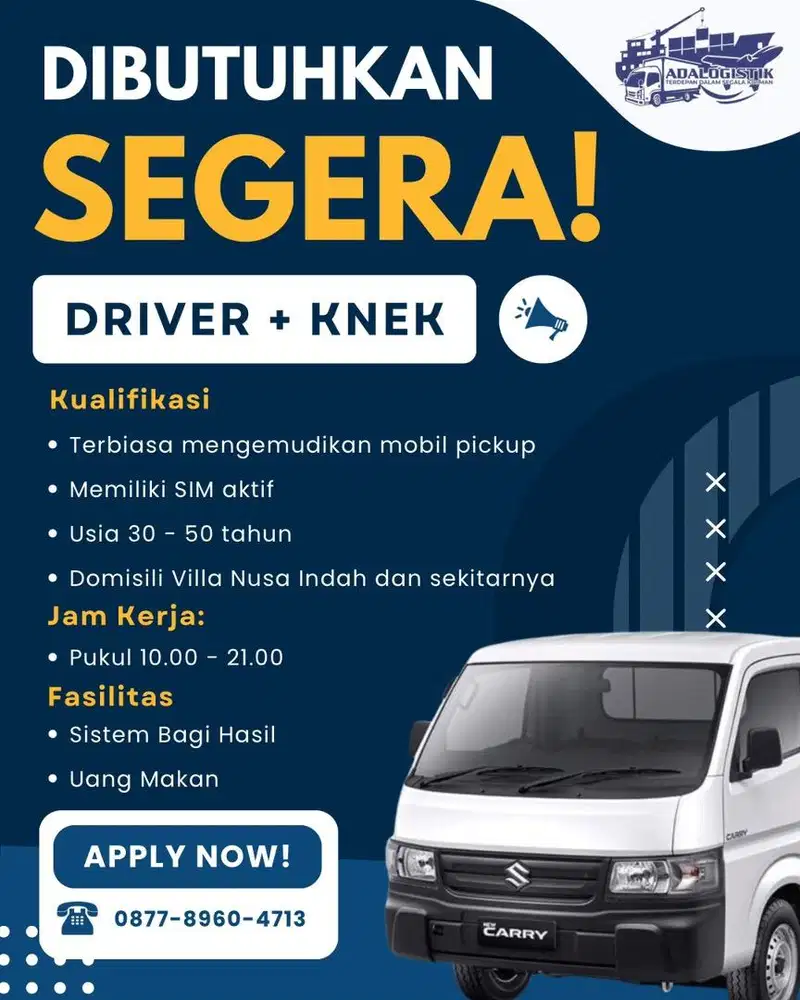 Driver Supir Pickup