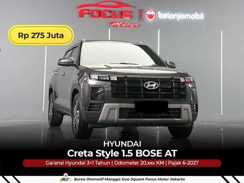 [ GARANSI 5TH ] Hyundai Creta Style 1.5 BOSE AT 2025 2026