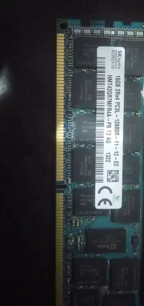 Ram server 16gb 2rx4 PC3L 12800r