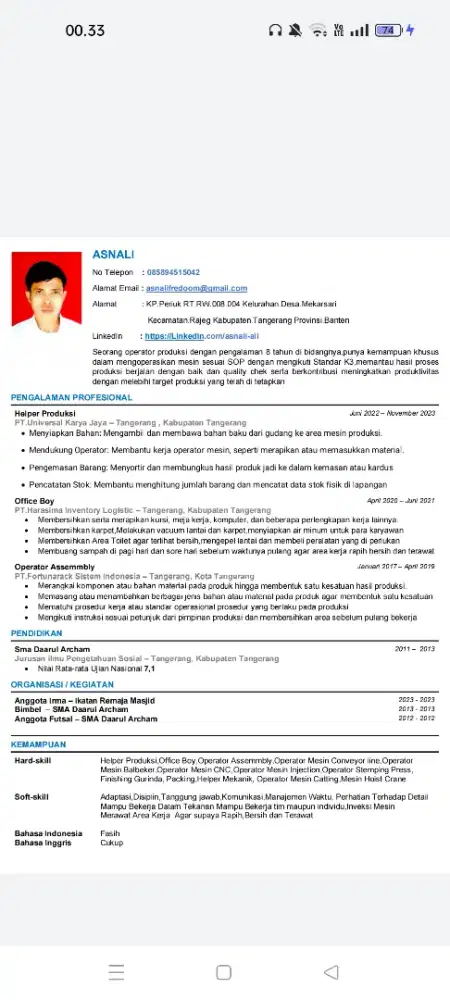 Mencari lowongan pekerjaan