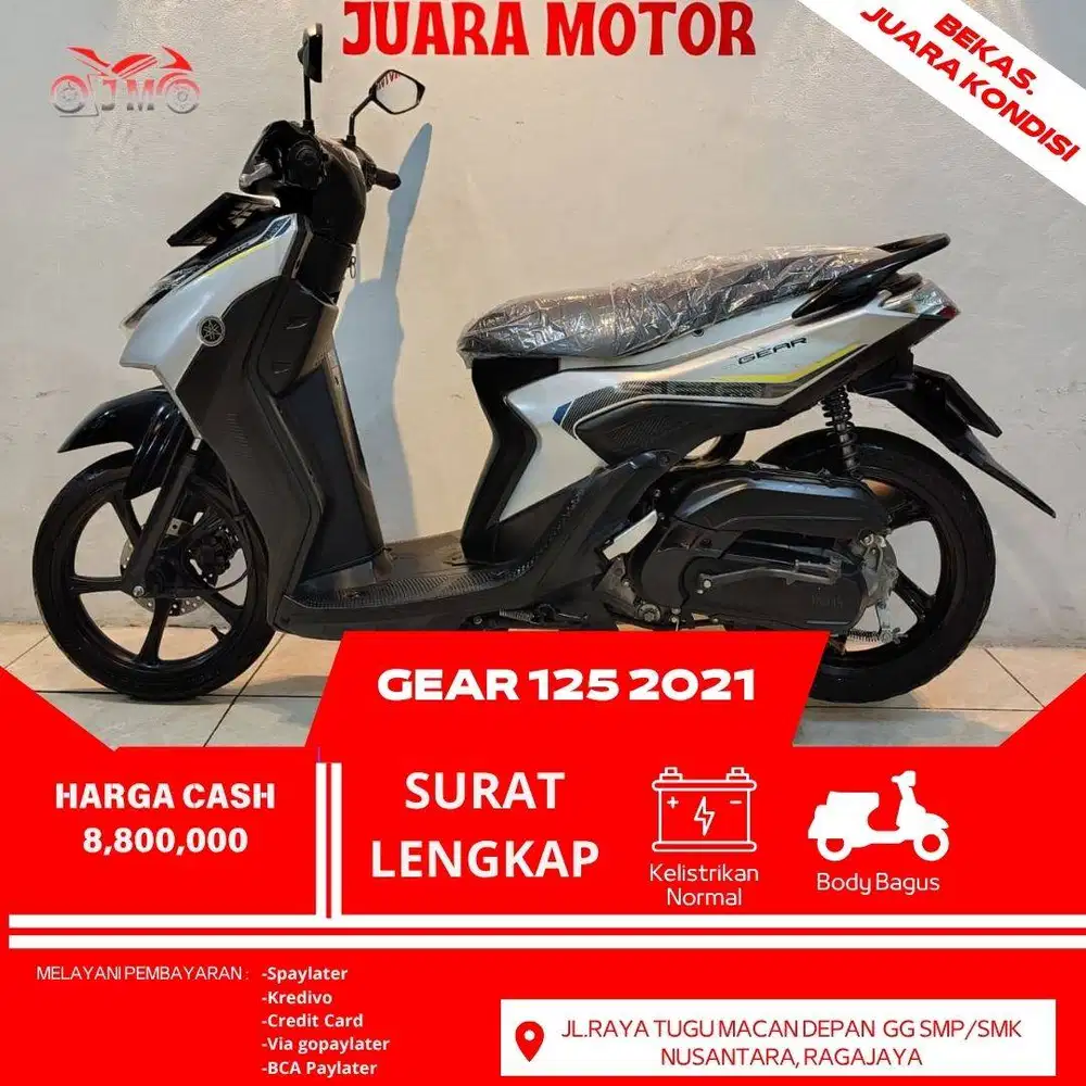 YAMAHA GEAR 125 THN 2021 SURAT LENGKAP MESIN HALUS HARGA TERMURAH
