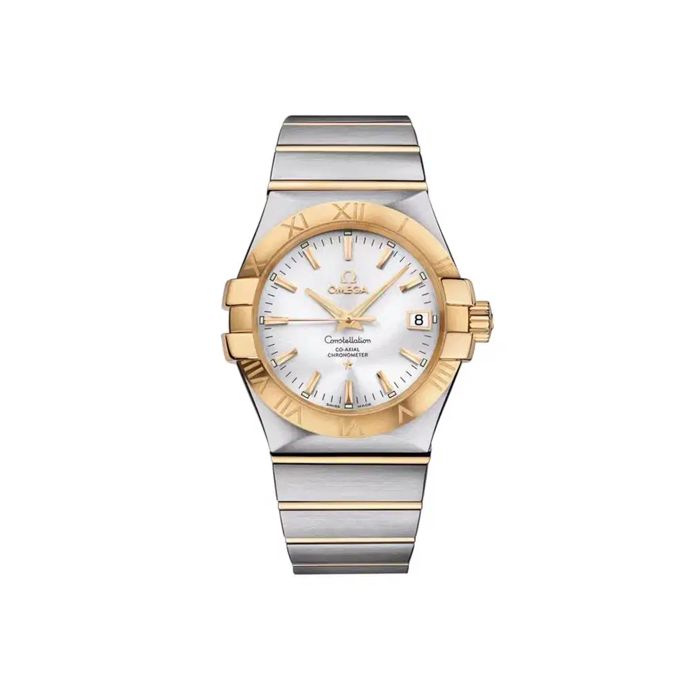 Omega Constellation 35m, Silver Dial Steel & 18K Rose Gold Automatic