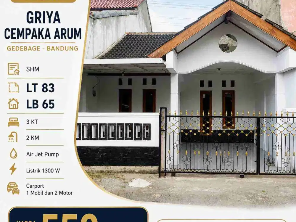 Rumah 500 Jutaan di Griya Cempaka Arum, Gedebage