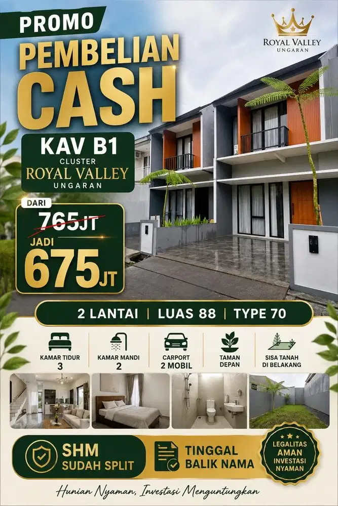 PROMO RUMAH 2 LANTAI CM 1 UNIT