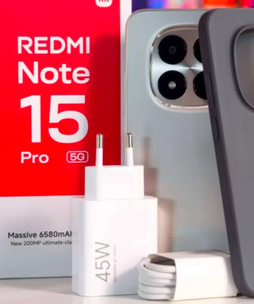Jual charger 45 watt, bawaan dr kotak hp redmi note 15, nego