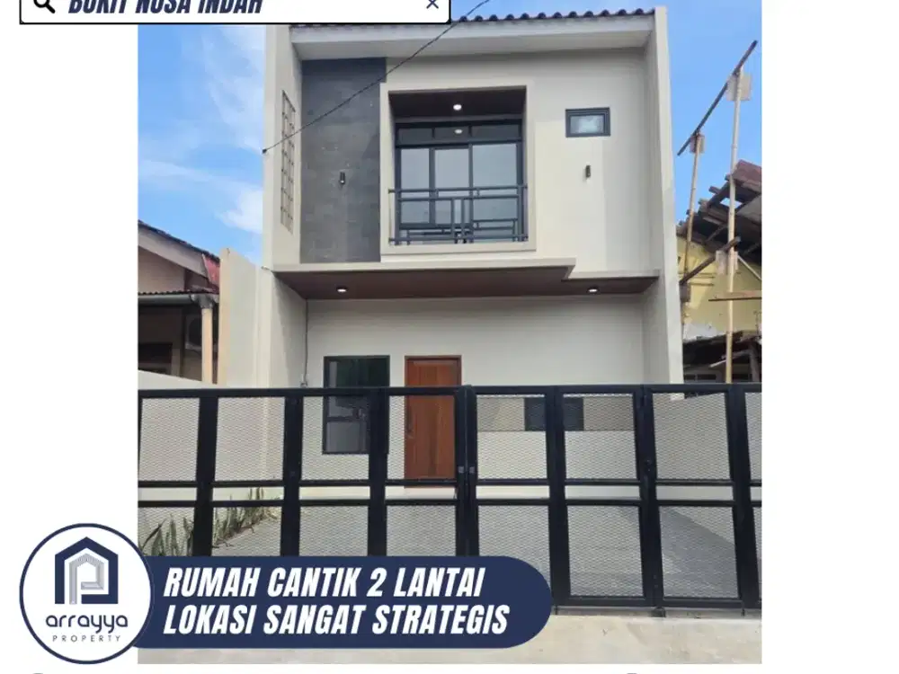 DIJUAL RUMAH CANTIK 2 LANTAI SIAP HUNI LINGKUNGAN ASRI DI BUKIT NUSA INDAH (AR80)