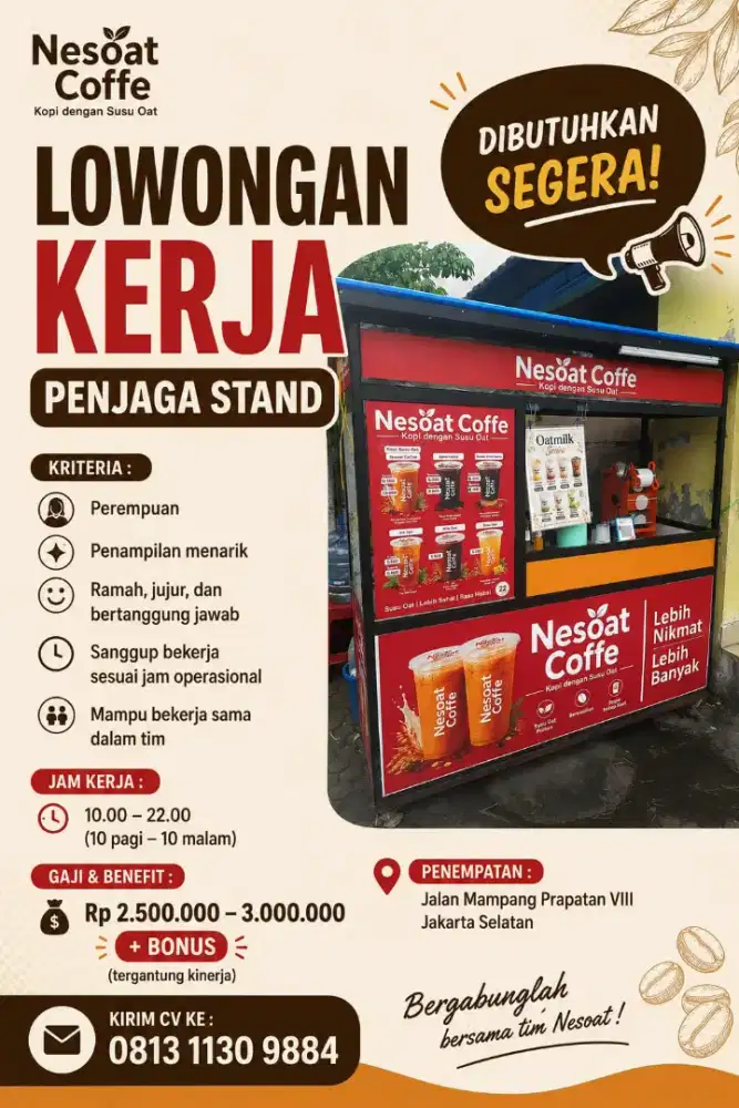 Lowongan Penjaga Stand Kopi