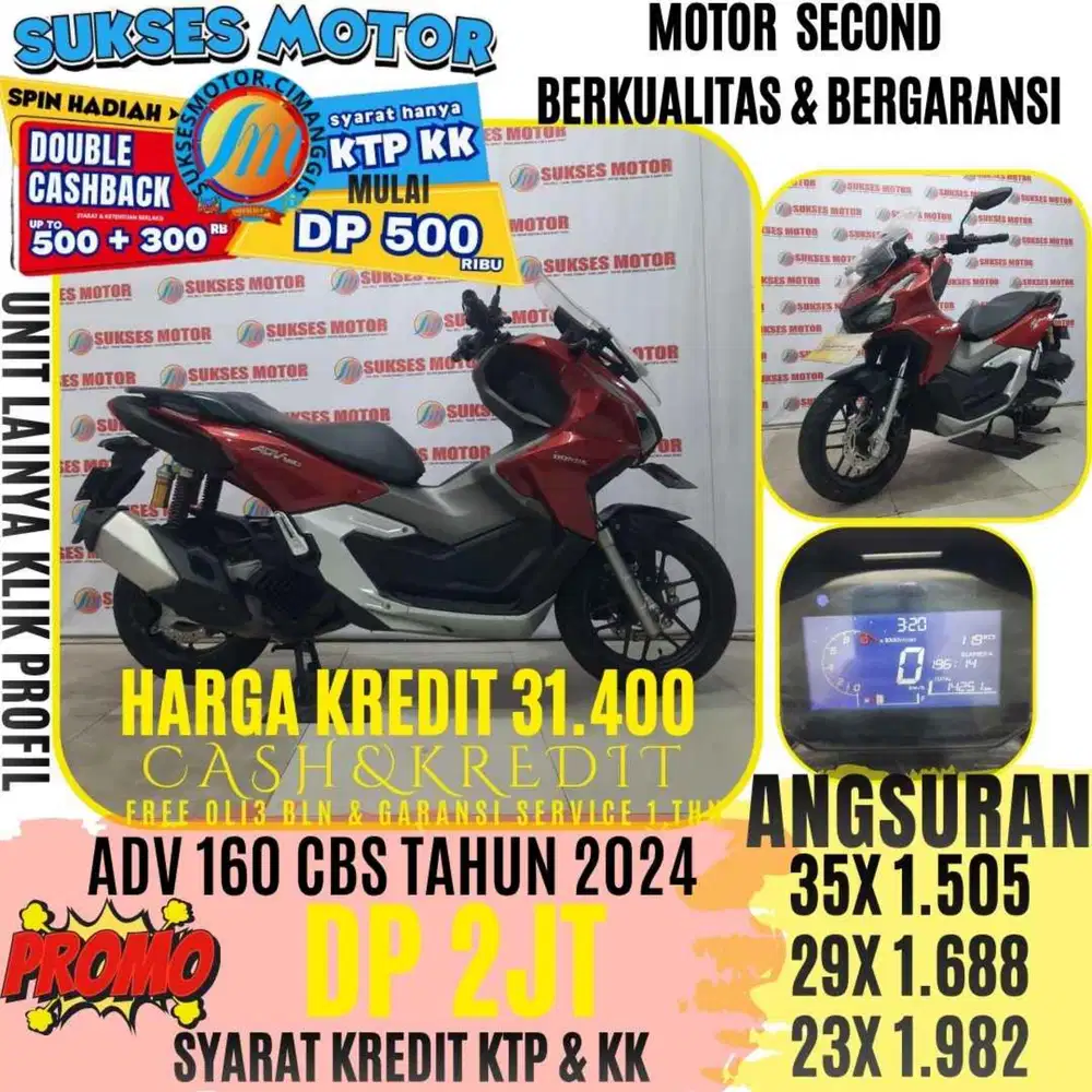 ADV 160 CBS TAHUN 2024 BERGARANSI CASHBACK UPTO 3OORBUAN