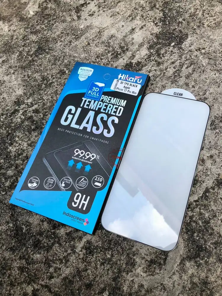 Hikaru Tempered Glass 3D Side Full iPhone 17 Pro Max