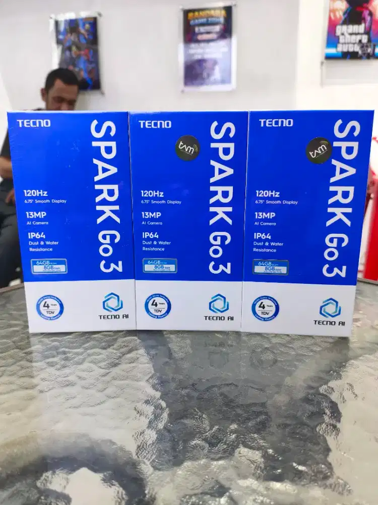 Tecno spark Go 3,ram 4gb Rom 64gb, stock LIMIT