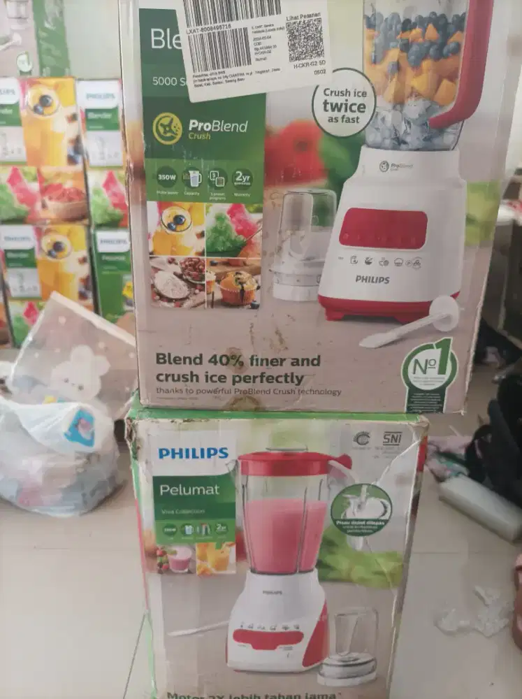 Blender Philips plastik 2L HR2221 dan HR 2115