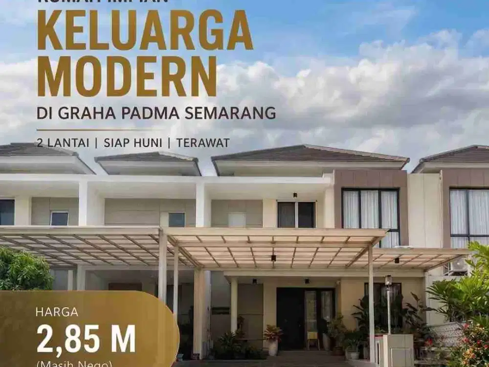 Rumah Minimalis 2 Lantai Semi Furnish Graha Padma Dekat Tol n Sekolah Karangturi